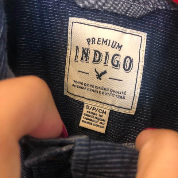 Premium indigo blue button down - Picture 3 of 3